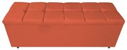 Calçadeira Estofada Manchester 140 cm Casal Suede Terracota - ADJ Decor