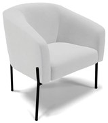 Poltrona Decorativa Pé de Ferro Preto Kit 2 Stella Linho D03 - D'Rossi - A05 Cinza