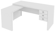 Mesa para Escritório Home Office ME4106 MDP Branco G69 - Gran Belo