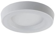 Plafon Led Sobrepor Redondo Branco 33,6w Luz Amarela Apollo