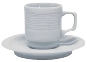 Xícara Café Com Pires 60Ml Porcelana Schmidt - Mod. Saturno Empilhável