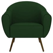 Poltrona Decorativa Sacha Veludo Verde G15 - Gran Belo