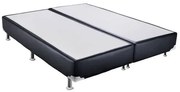 Base de Cama Box Courino Preto Queen 158 cm (LARG) Alta - 42856 Sun House