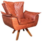Poltrona Sala de Estar Giratória MM30 Opalla Corano D03 - D'Rossi - Nozes