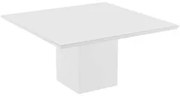 Mesa de Jantar Quadrada 136cm Laca Adelle N04 Branco - Mpozenato