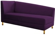 Recamier Valéria 140cm Lado Direito Suede Roxo - ADJ Decor