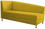 Recamier Valéria 140cm Lado Direito Suede Amarelo - ADJ Decor