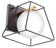 Arandela Aramado Com Globinho 22X20X21Cm 1 X G9 Metal E Globo Ø12Cm |O... (PRETO)