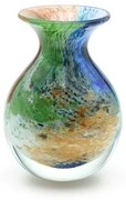 Vaso Mini Médio Planeta Terra Murano Cristais Cadoro