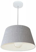 Lustre Pendente Cone Md-4039 Cúpula em Tecido 21/40x30cm Rustico Cinza - Bivolt