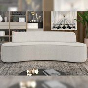 Sofá Decorativo 3 Lugares 180cm Bélgica Curvo Boucle Branco G15 - Gran Belo