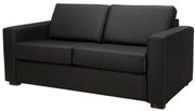 Sofá Cama Amsu Linho Preto Pés Amêndoa 185cm - 62457 Sun House