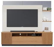 Estante Home Theater para TV até 70 Pol. 210cm Niterói Freijó/Off Whit