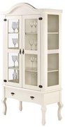 Cristaleira Versalhes 2 Portas e 1 Gaveta cor Off White 192 cm - 63706 Sun House