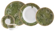 Aparelho Jantar E Chá 30 Peças Porcelana Schmidt - Dec. Floresta 2438