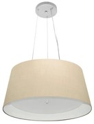 Pendente Cone Bege e Branco MJ-4144 Para Mesa de Jantar