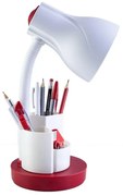 Luminária de Mesa Spiralle Venmelho Porta Lápis E27 Bivolt