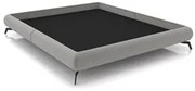 Cama Queen Base Box 158x198cm Pés de Ferro Cold P02 Veludo Cinza - Mpo