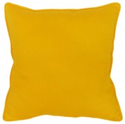 Capa de Almofada Fio Tinto em Algodão Liso 45x45cm com Viés - Amarelo