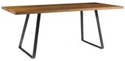 Mesa Sala de Jantar Cozinha Ogleary 160cm Grafite Madeira Maciça Rustic Brown G54 - Gran Belo