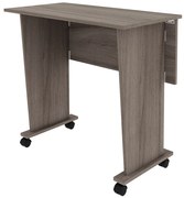 Mesa com rodizio para Escritório Home Office ME4117 MDP Carvalho G69 - Gran Belo