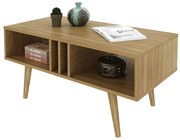 Mesa de Centro para Sala de Estar MC2226 MDP Natural/Off White G69 - Gran Belo