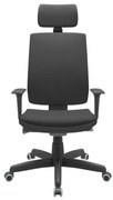 Cadeira Office Brizza Soft Aero Preto Autocompensador Com Encosto Cabeça Base Standard 126cm - 63450 Sun House