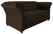 Namoradeira Chesterfield Sofia Corano Marrom - ADJ Decor