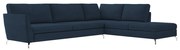 Sofá de Canto Chaise Direito 267 cm Olívia Suede Azul G52 - Gran Belo