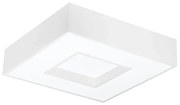 Plafon De Sobrepor Quadrado Cherry 4L E27 45X45X12Cm | Usina 4540/45 (BT - Branco Texturizado)