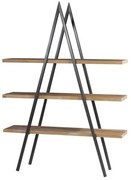 Estante Union em Madeira cor Driftwood com Base Grafite 140cm - 56149 Sun House