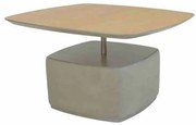 Mesa Lateral Baixa Blend com Tampo em Carvalho Cru Haste Fendi e Base Soft 40 cm - 67616 Sun House