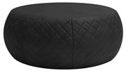 Puff Cleo 105cm Trêsse PU Sintético Preto G15 - Gran Belo