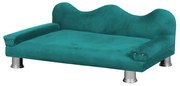 Cama Sofá Pet Meg Para Cães E Gatos Elegante e confortável Suede Azul Tiffany