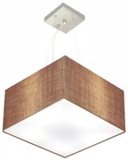 Lustre Pendente Quadrado Palha MJ-4195 Para Mesa de Jantar e Estar