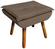 Puff Banqueta Decorativo Pé Palito Opala Veludo Marrom D03 - D'Rossi