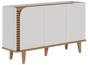 Balcão Aparador Buffet 3 Portas 136cm Madrid C05 Off White Matte/Freij