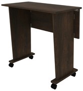 Mesa com rodizio para Escritório Home Office ME4117 MDP Rustico G69 - Gran Belo