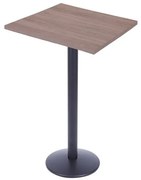 Mesa Bistro Luisiana com Tampo Quadrado Imbuia de 60cm Base Ferro Preta - 60580 Sun House