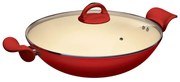 Panela Wok Intense Com Alças - Vermelha (32cm)