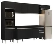 Armário de Cozinha Modulada 5 Peças CP16 Balcão Preto - Lumil