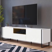 Rack Para Tv Sala Com 2 Prateleiras Em Mdf - Hanover Branco