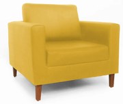 Poltrona Decorativa Gabriela Suede Amarelo