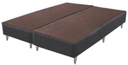 Base Sommier de Cama Box Baixa Linho Cinza Super King 193cm - 70649 Sun House