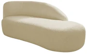 Divã Recamier Curvo Luna 185cm Lado Direito Suede - ADJ Decor