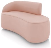 Sofá 2 Lugares Orgânico 140 cm Morgan Veludo D03 - D'Rossi - Rose