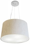 Lustre Pendente Cone Md-4153 Cúpula em Tecido 30/45x40cm Linho Bege - Bivolt