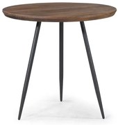 Mesa Bistro Redonda Trime Cor Rustic Brown Base Grafite 107cm - 58750 Sun House