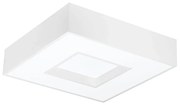 Plafon De Sobrepor Quadrado Cherry 8L E27 62X62X12Cm | Usina 4540/62 (BT - Branco Texturizado)