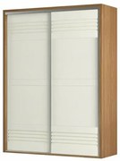 Roupeiro Menfis 2 Portas cor Freijo Off White 180cm - 66673 Sun House